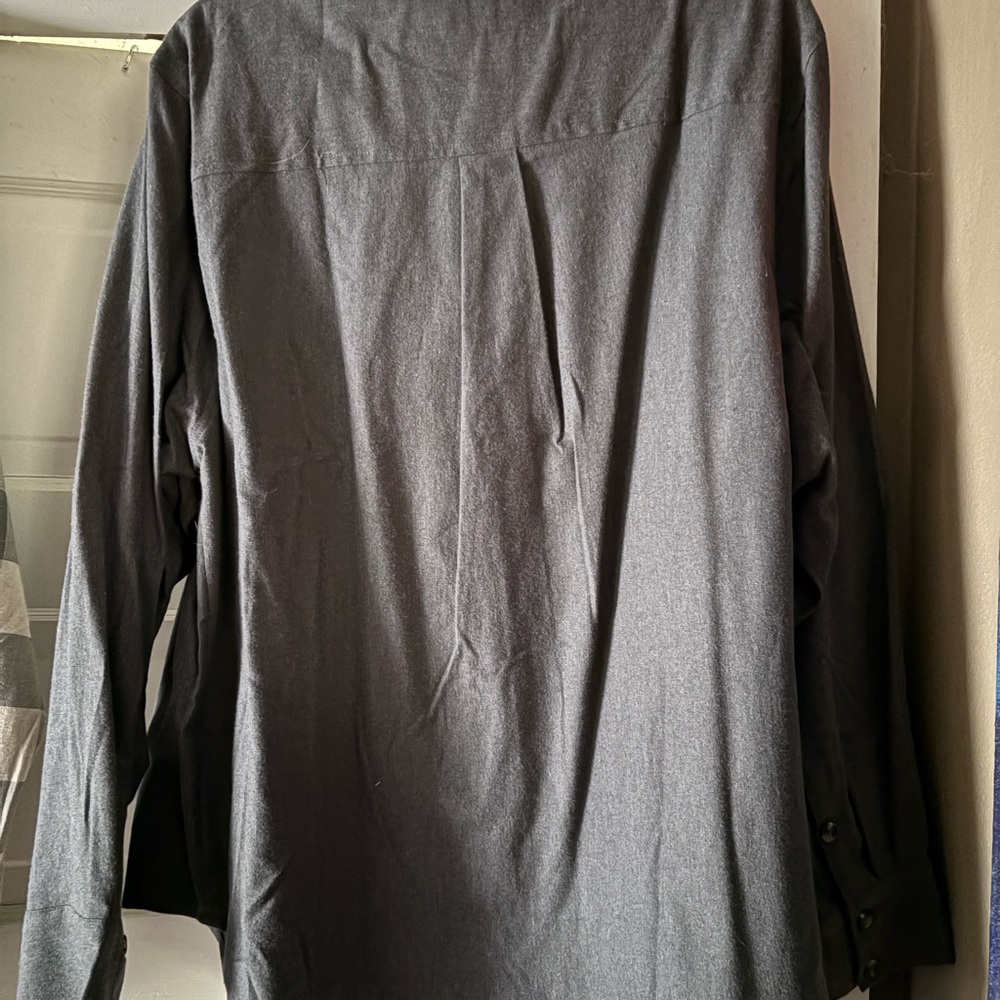 Universal Standard Elbe Stretch Cotton Flannel Shirt, Classic Fit, NWT - Picture 3 of 5